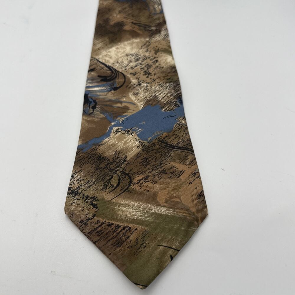 Valentino Pietro Abstract Mountains Outdoor Nature Men Necktie 100% Italian Silk
